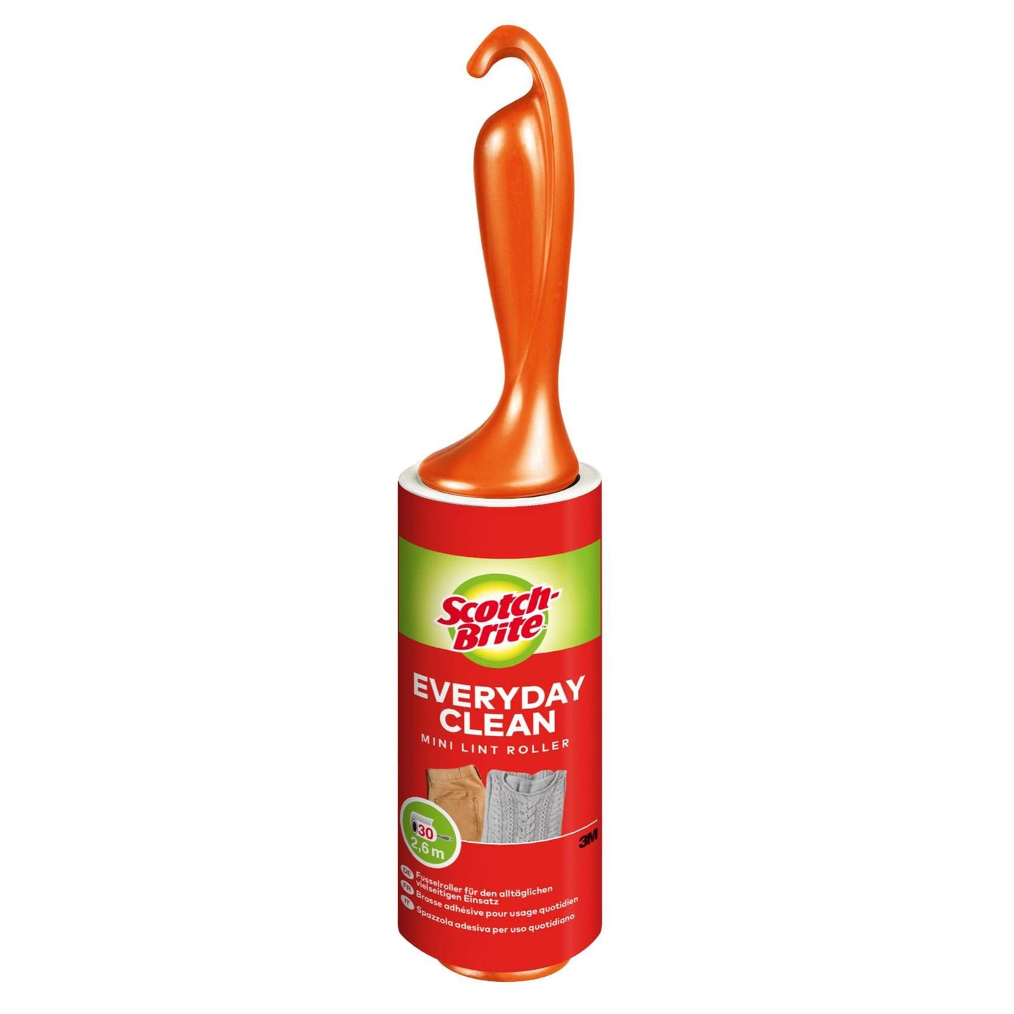 3M Scotch-Brite Mini Lint Roller with 24 Sheets, 2.6m