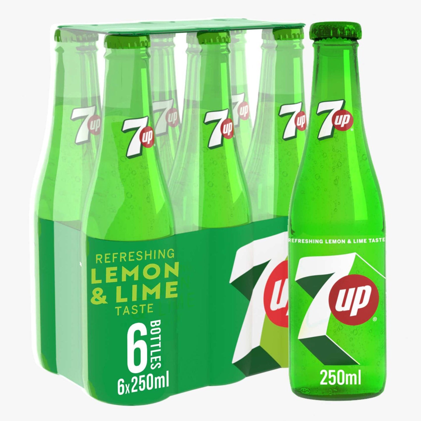 7up Regular Glass Bottle 6x250 ml
