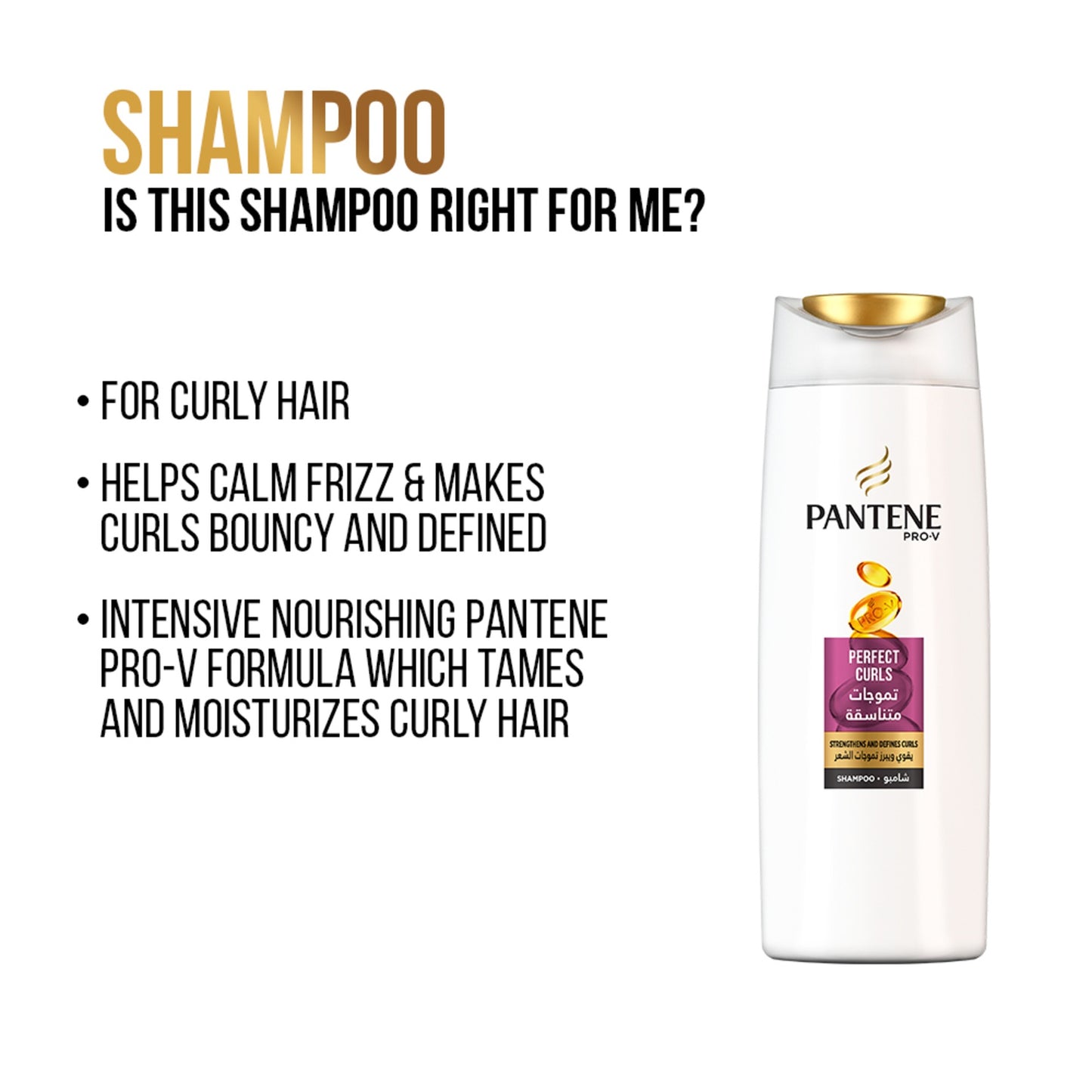 Pantene Pro-V Perfect Curls Strengthening Shampoo 190 ml