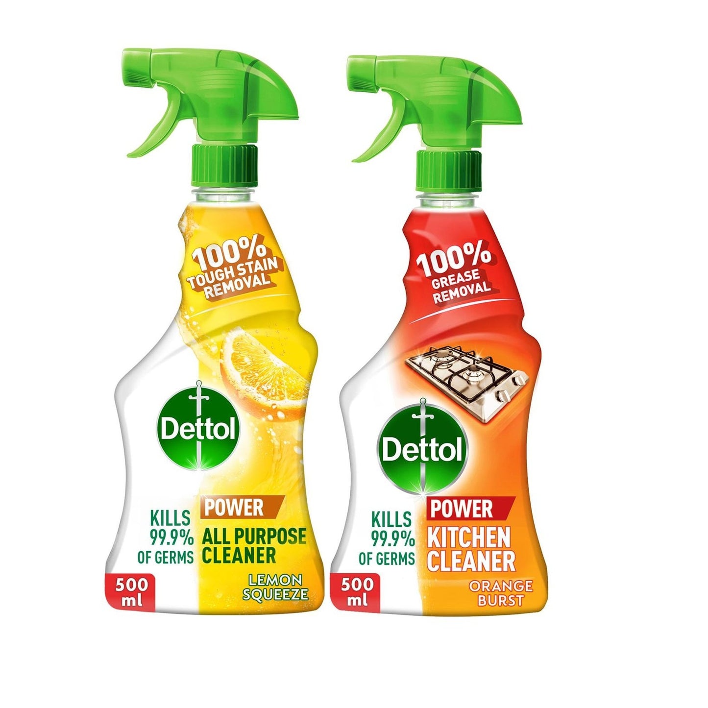 Dettol All Purpose Cleaner Trigger 500ml + Kitchen Cleaner 500ml