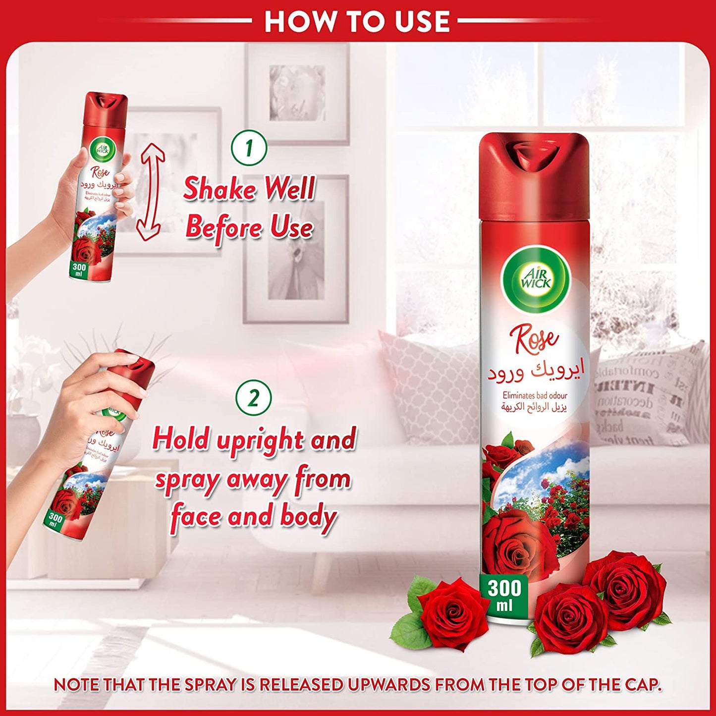 Airwick Aerosol Rose 300ml