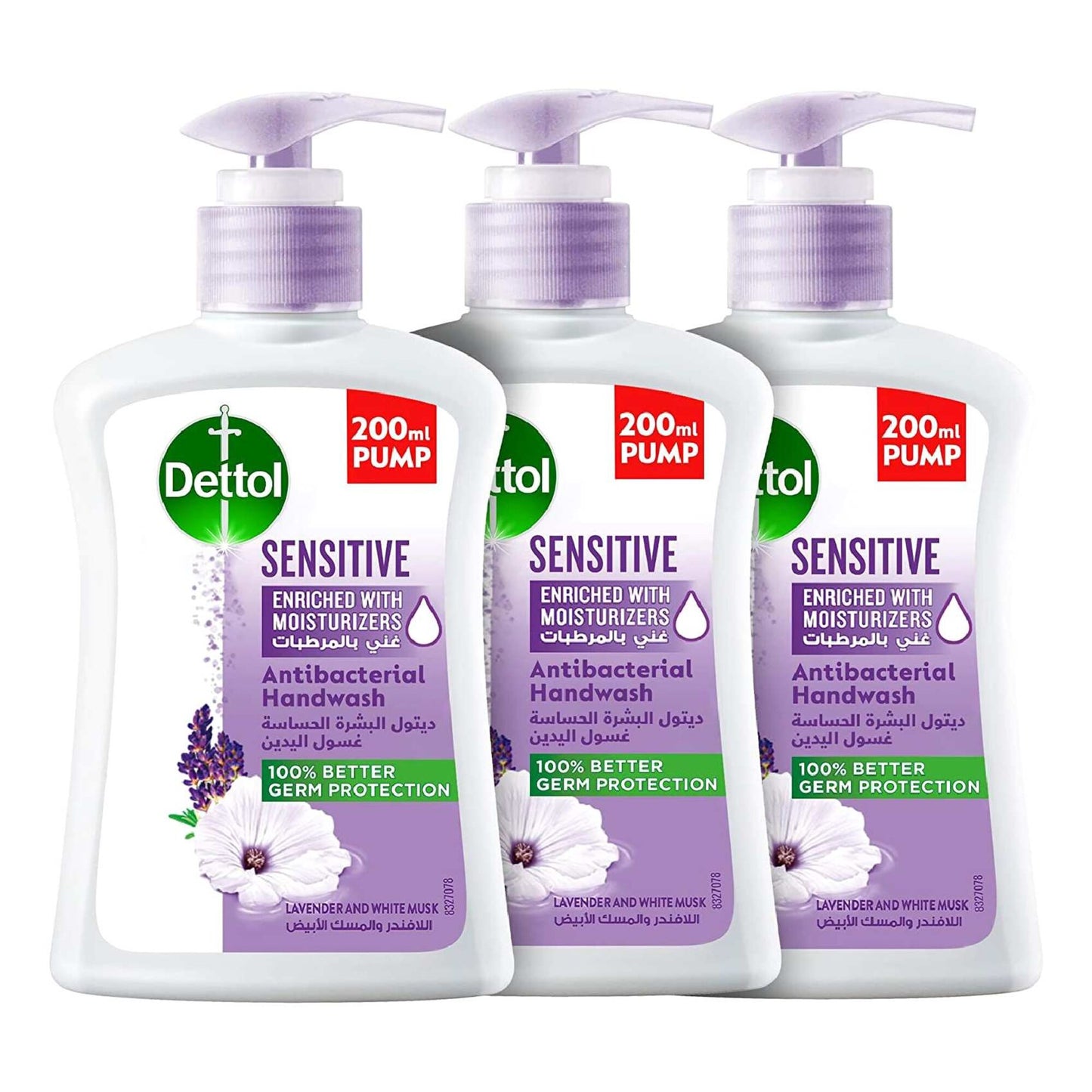 Dettol Sensitive Liquid Hand Wash 200 ml x 3