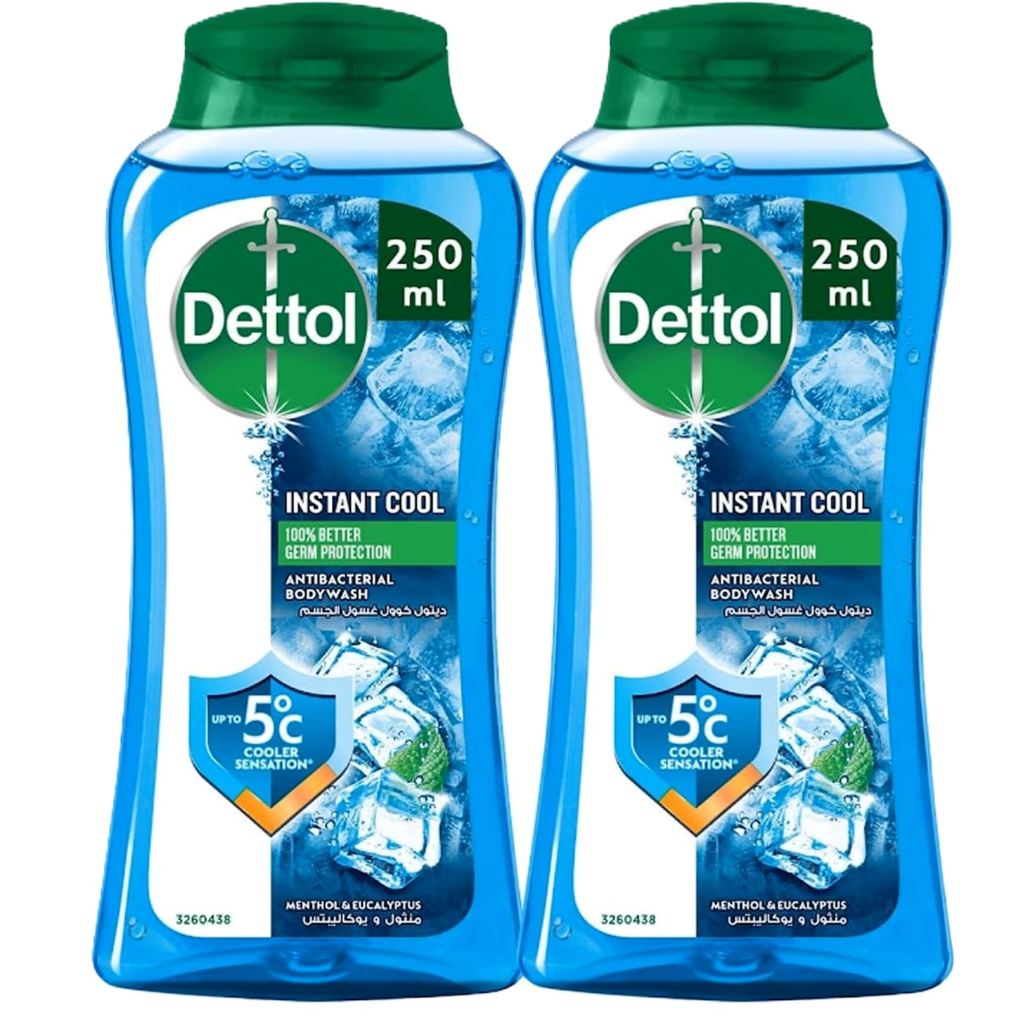 Dettol Shower Gel Cool 2x250ml