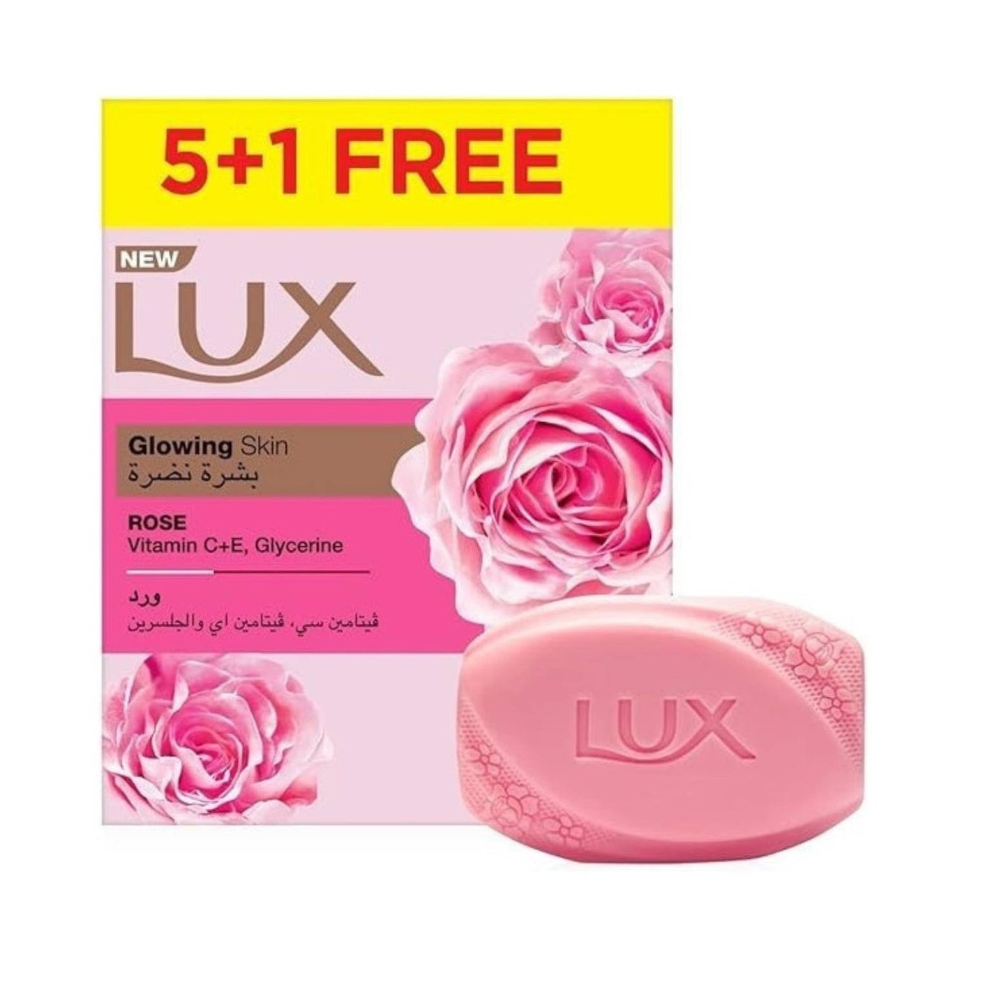 Lux Soap Glowing Skin Rose 120 G 5+1