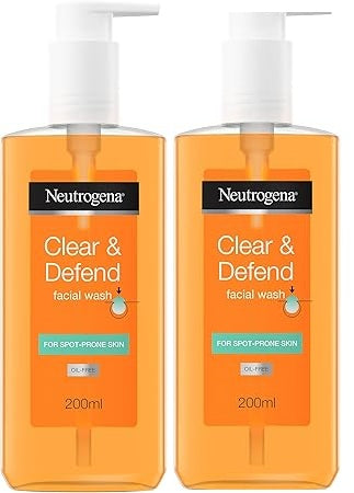 Neutrogena Clear & Defend Facial Wash 200ml Twin Pack