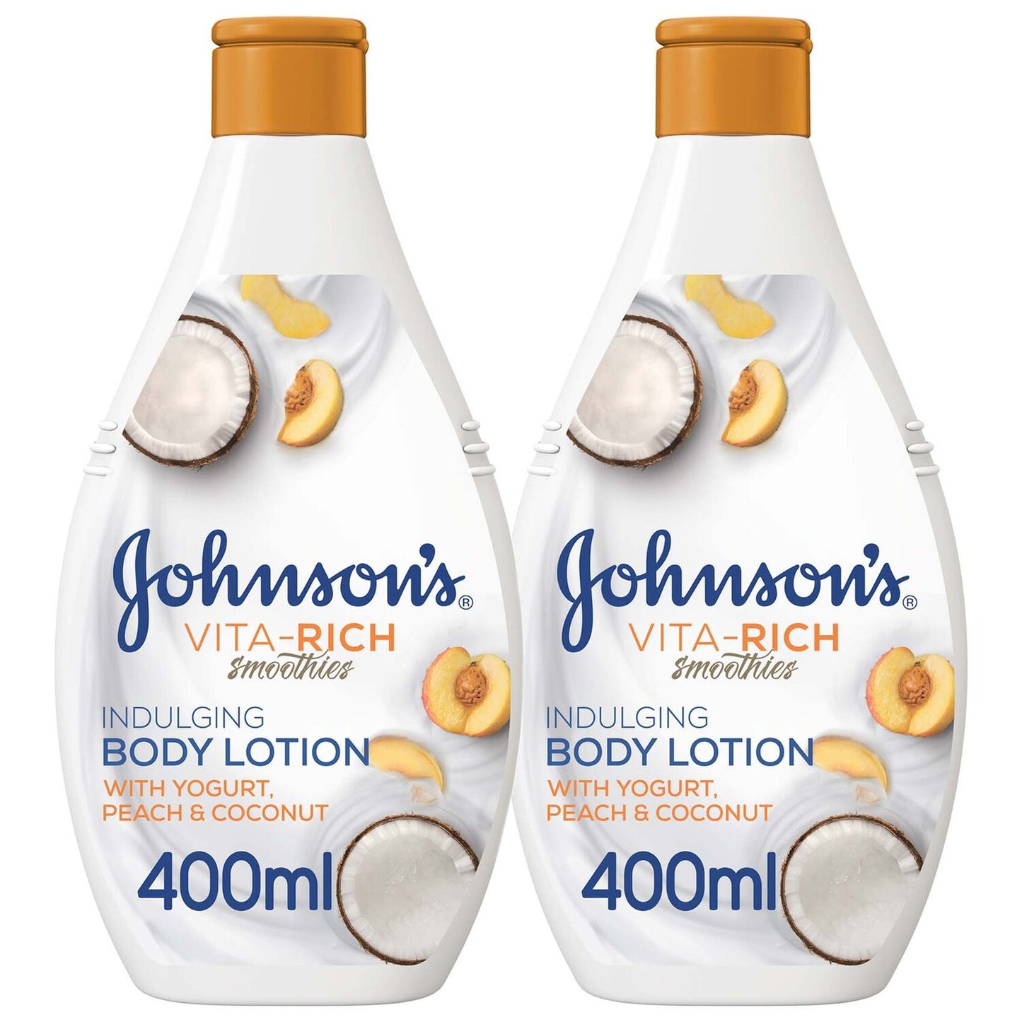 Johnson's Body Lotion Coconut Peach & Yogurt 400ml Twin Pack