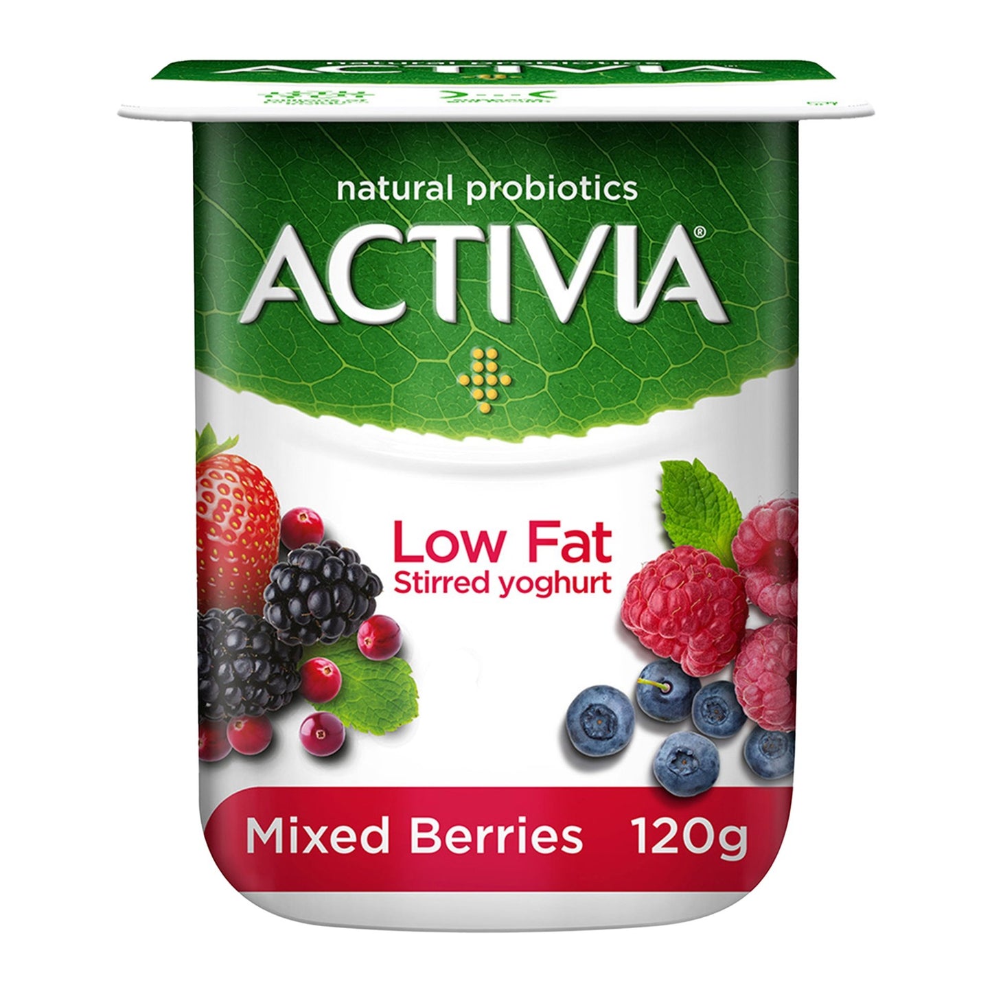Activia Stirred Yoghurt Low Fat Mixed Berries 120 g