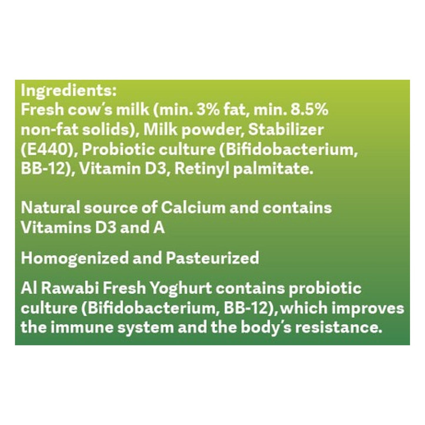 Al Rawabi Fresh Full Fat Yogurt 170g