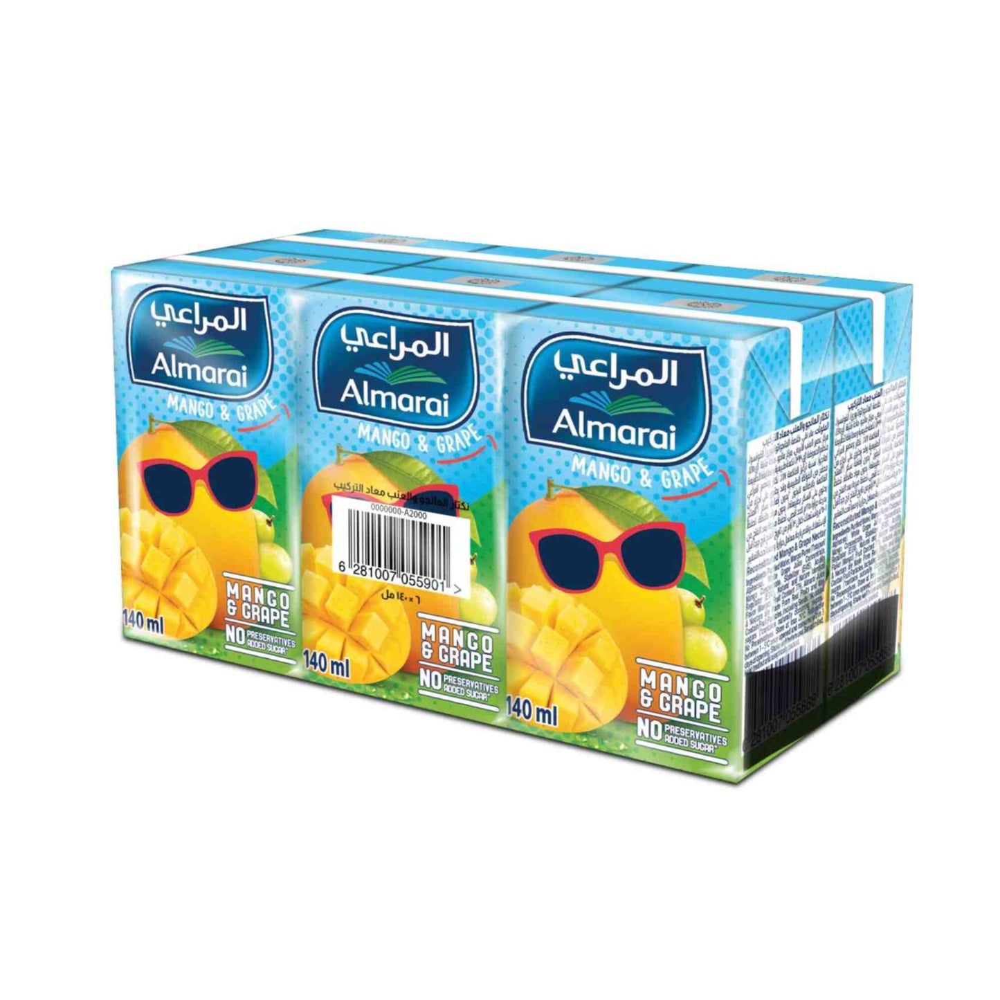 Almarai Long Life Mango & Grape Juice 6x140ml