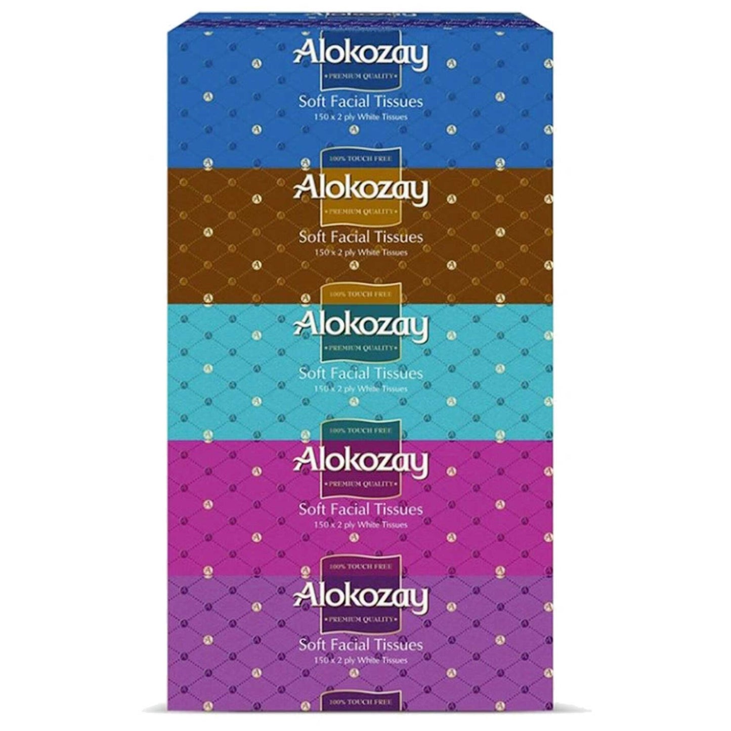Alokozay Soft Facial Tissues 2ply 5 x 150 tissues
