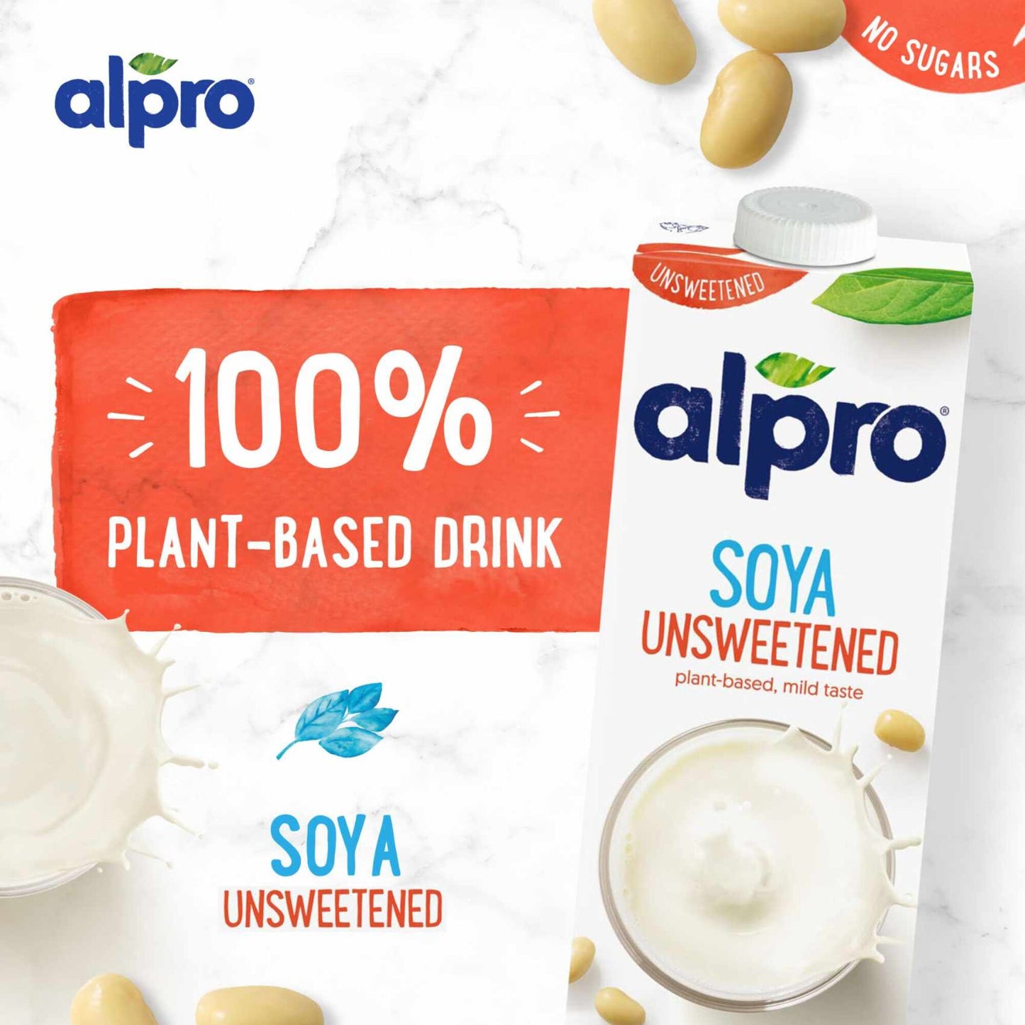 Alpro Unsweetened Soy Milk 1 L