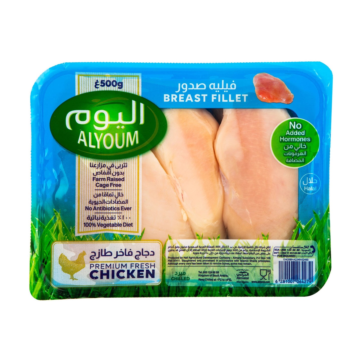 Alyoum Premium Fresh Chicken Breast Fillets 500 gr