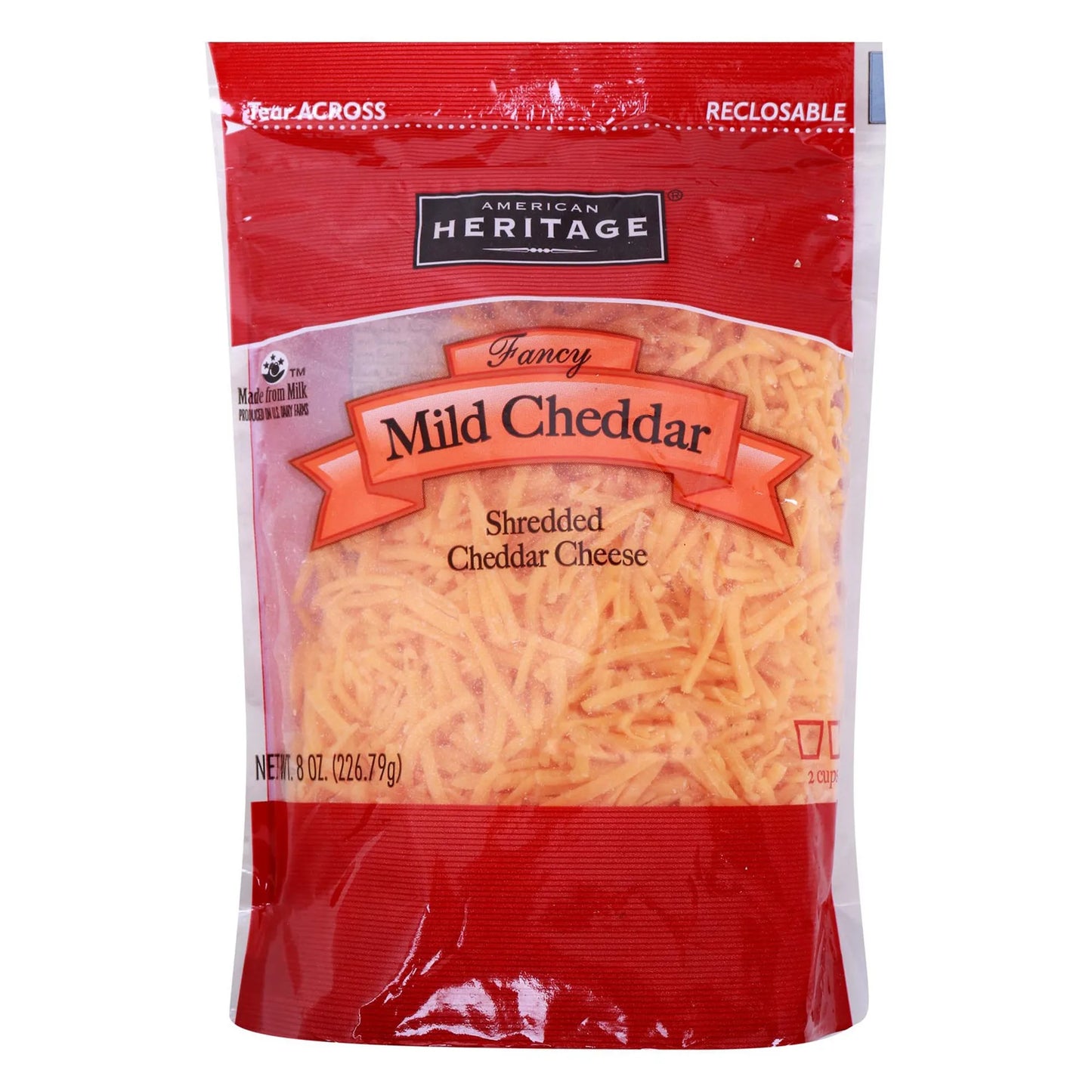 American Heritage Grated Mild Cheddar Cheese 226.79 grams