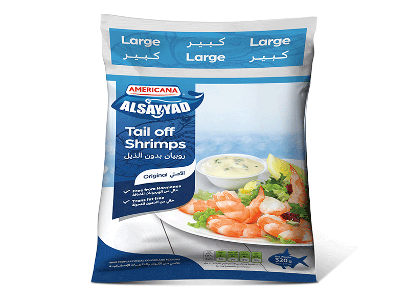 Americana Al Sayyad Frozen Large Tail Off Shrimps 320 gr