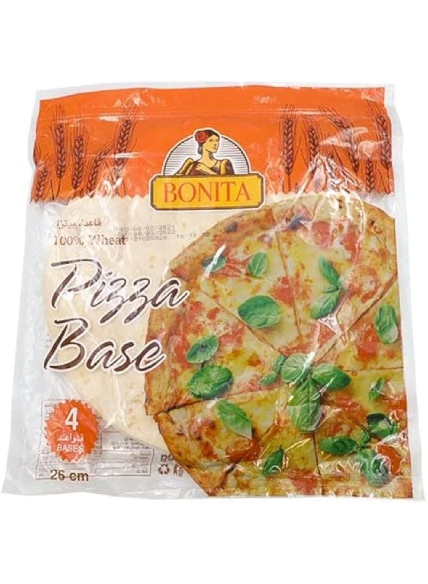 Bonita 26cm Pizza Base (4 Pieces) 480 gr