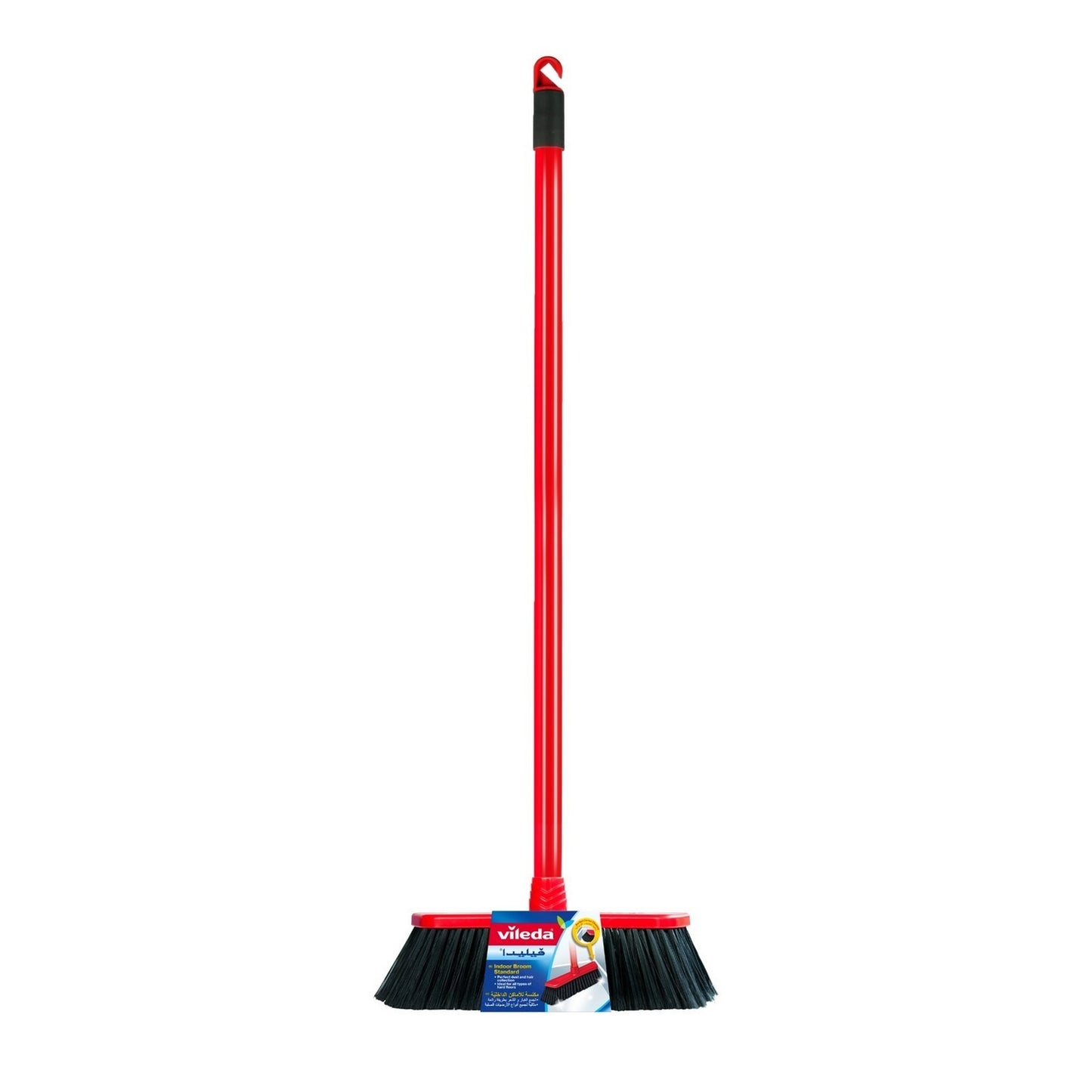 Vileda Black & Red Indoor Broom with Stick 1 pcs