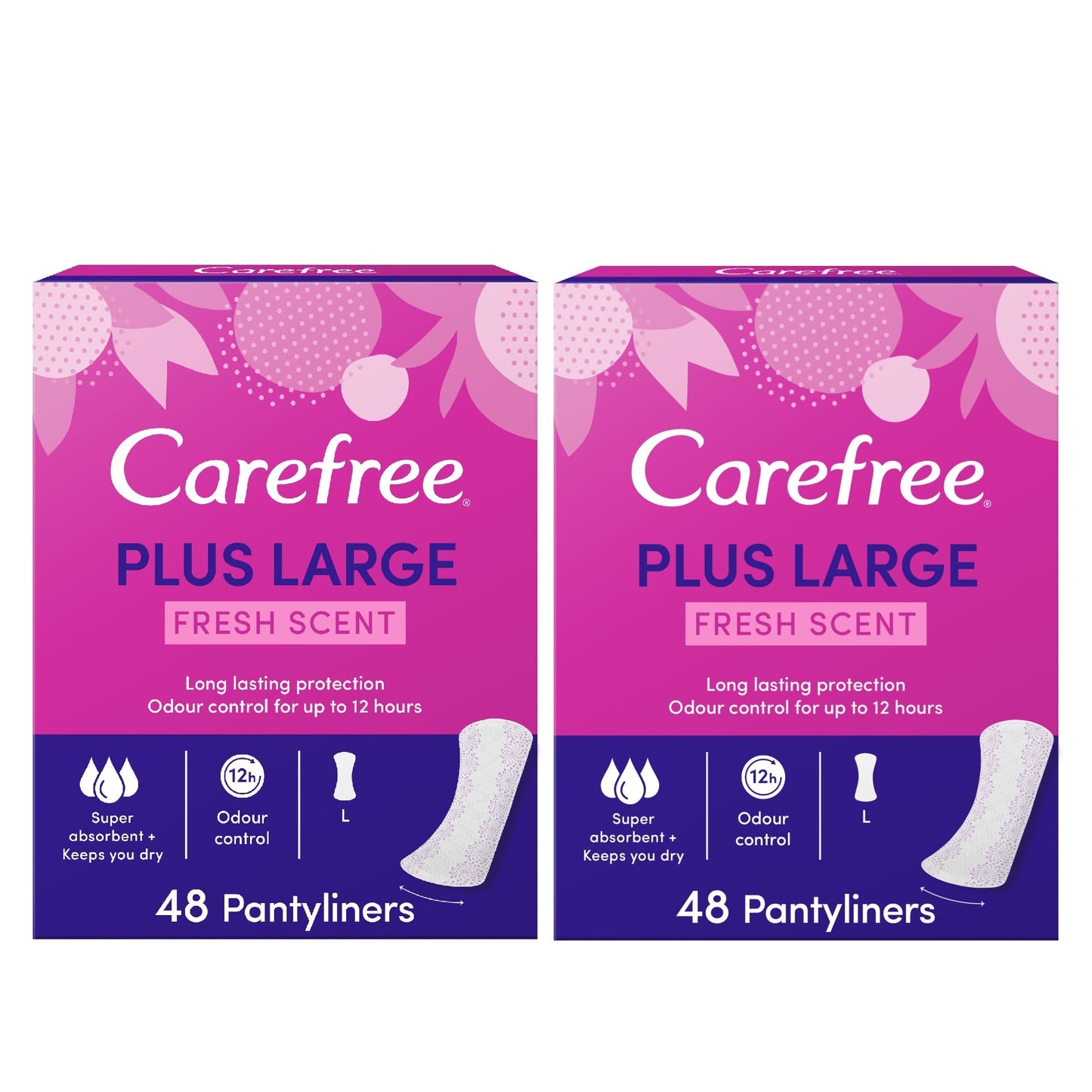 Carefree Large Fresh 48's Twin Pack