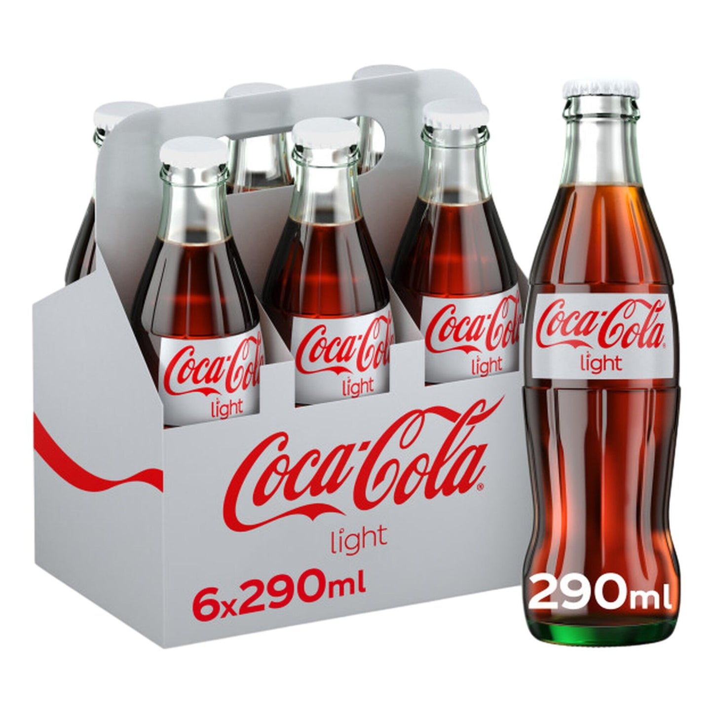 Coca Cola Light Glass Bottles 6x290 ml