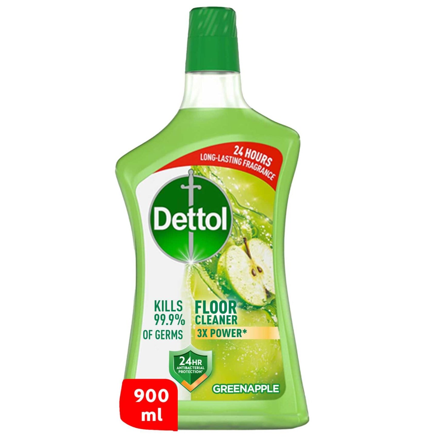 Dettol Antibacterial Floor Cleaner Green Apple Scent, 900ml