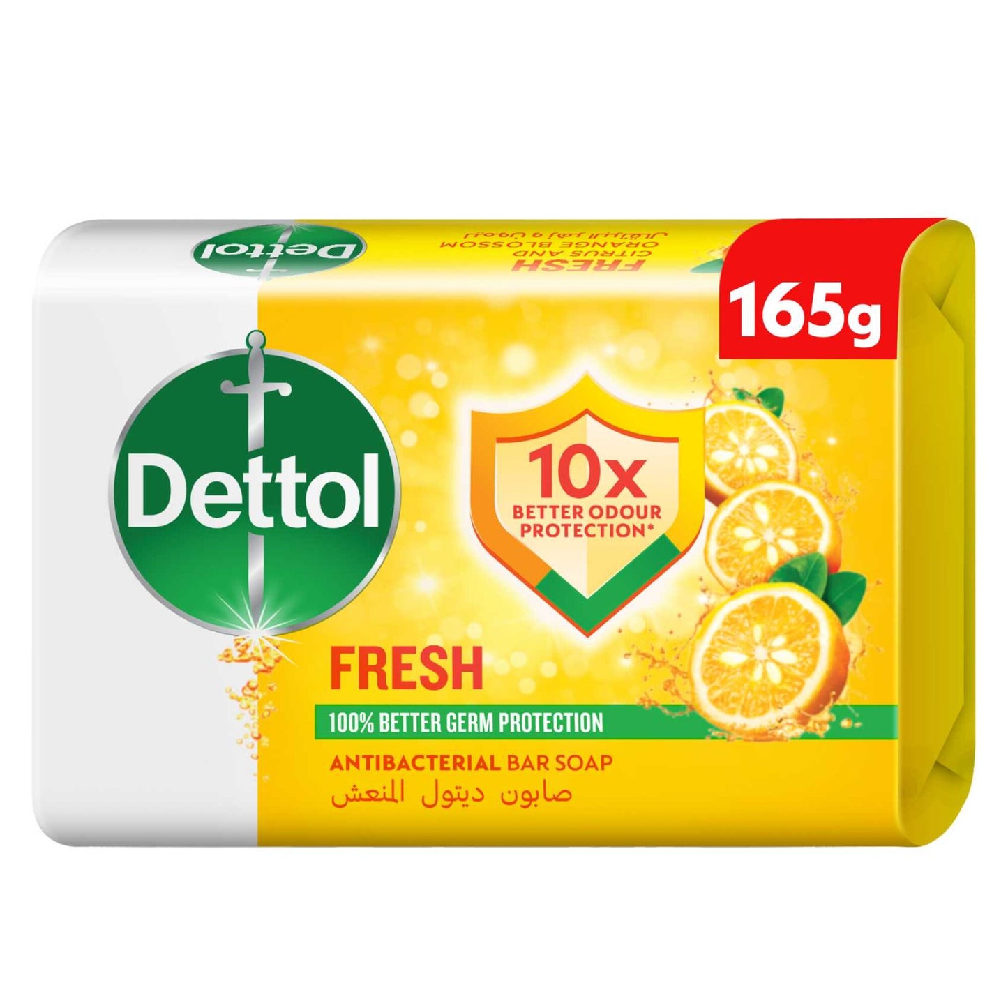 Dettol Fresh Antibacterial Soap Bar Citrus & Orange 165 g