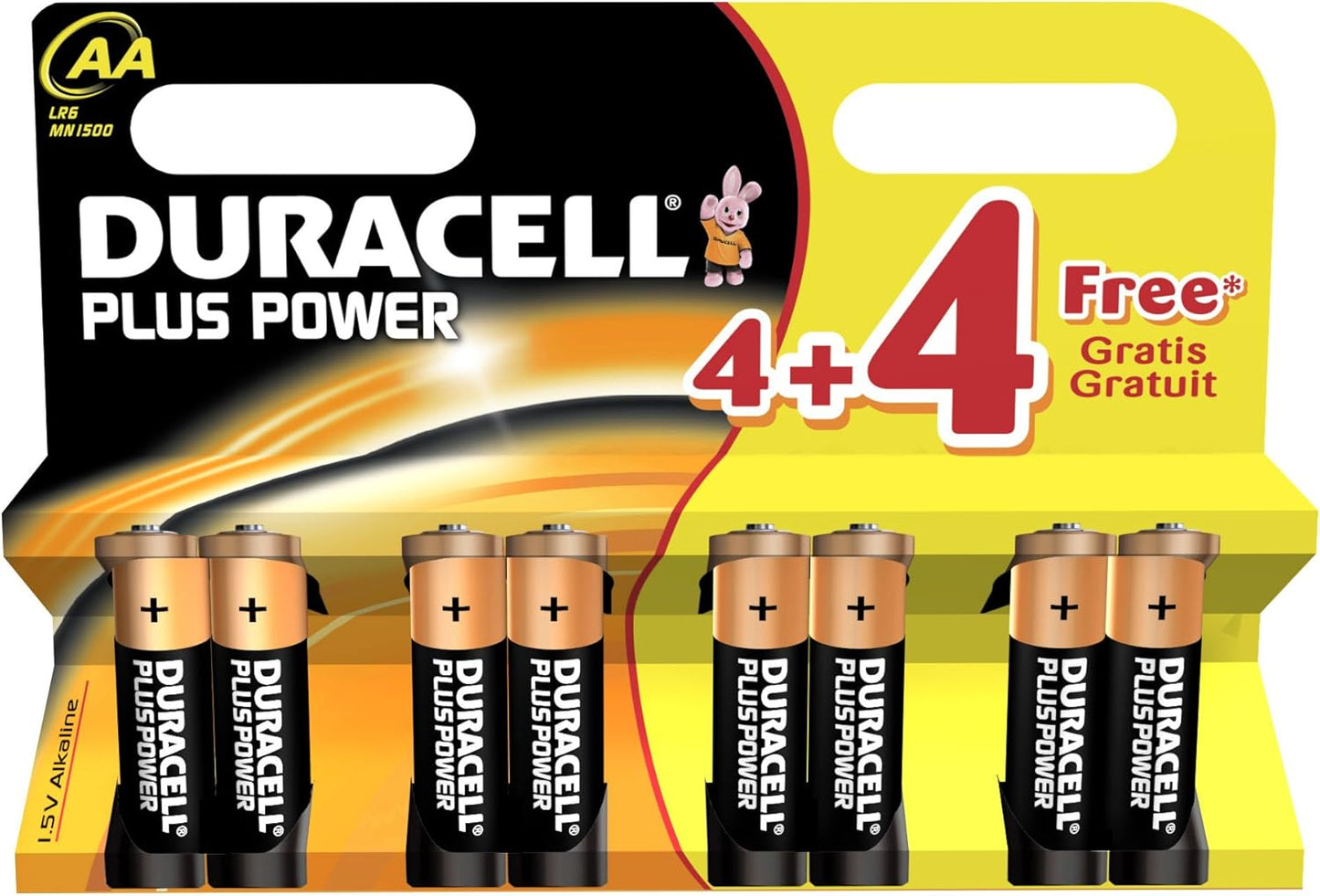Duracell Plus AA Batteries 8 per pack