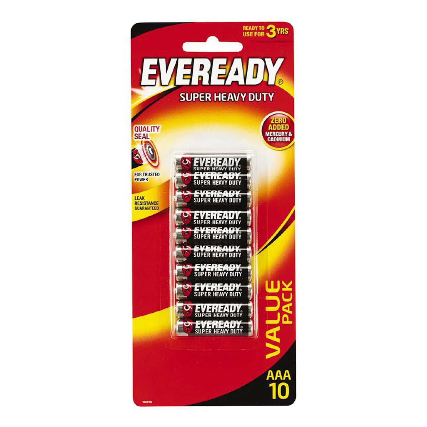 Eveready Super Heavy Duty Carbon Zinc AAA Batteries 10 per pack