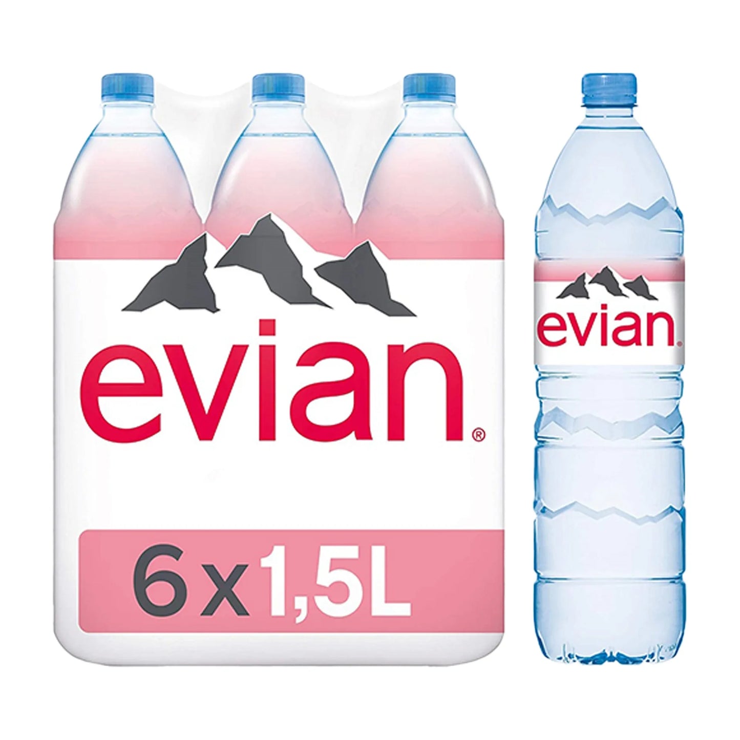Evian Natural Mineral Water 6x1.5L