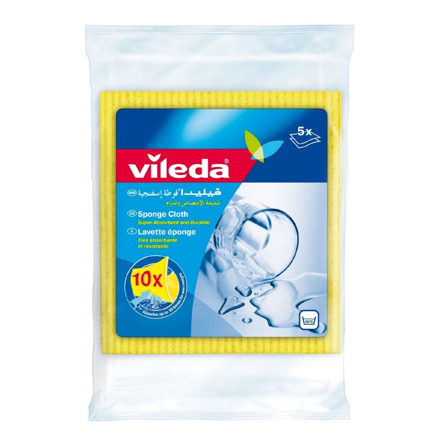 Vileda Assorted Sponge Cloths 5 per pack