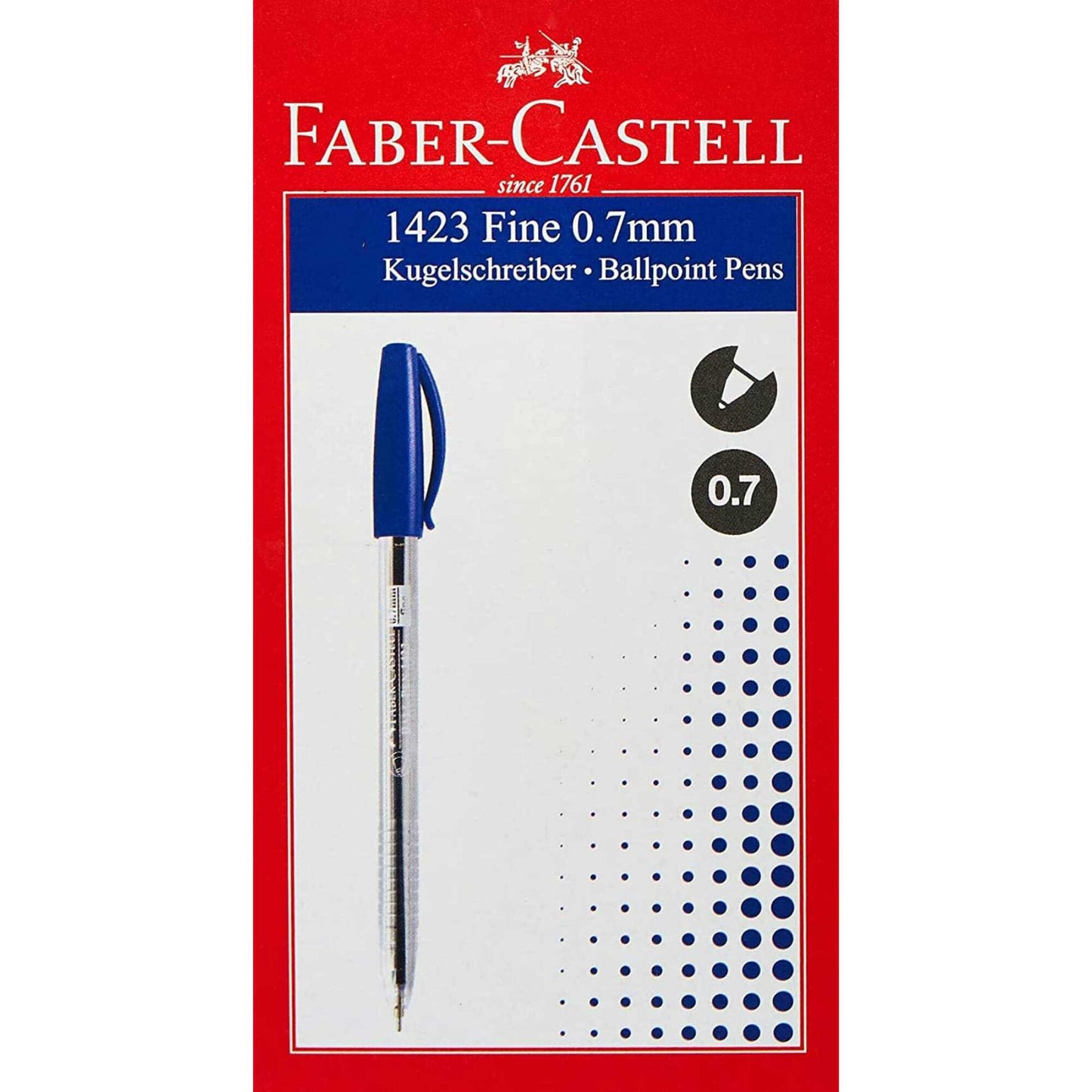 Faber-Castell 0.7mm Blue Ink Ballpoint Pen 1 pcs