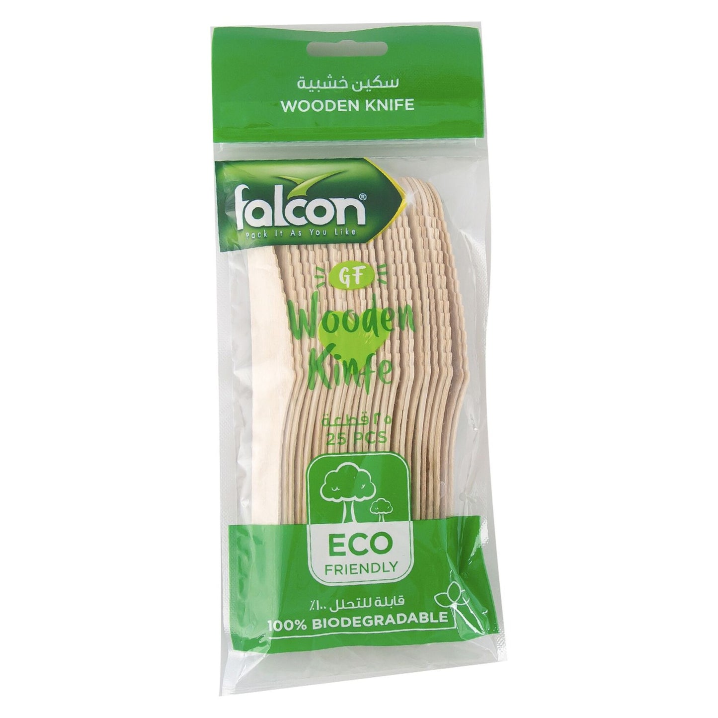 Falcon Eco-Friendly Wooden Knives 25 per pack