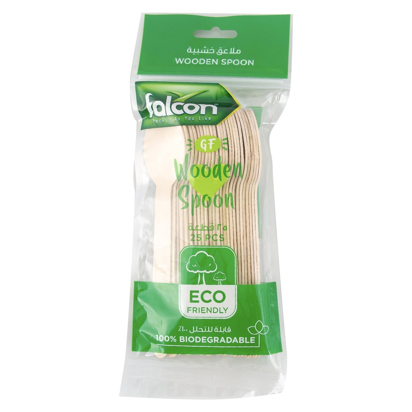 Falcon Eco-Friendly Wooden Spoons 25 per pack