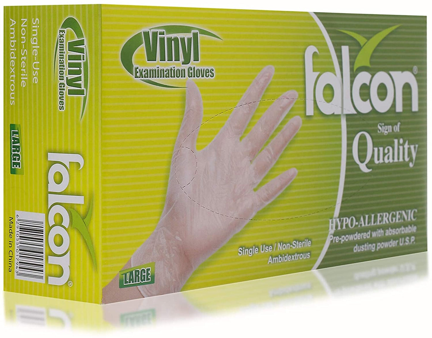 Falcon Hypoallergenic Large Vinyl Examination Gloves 100 per pack
