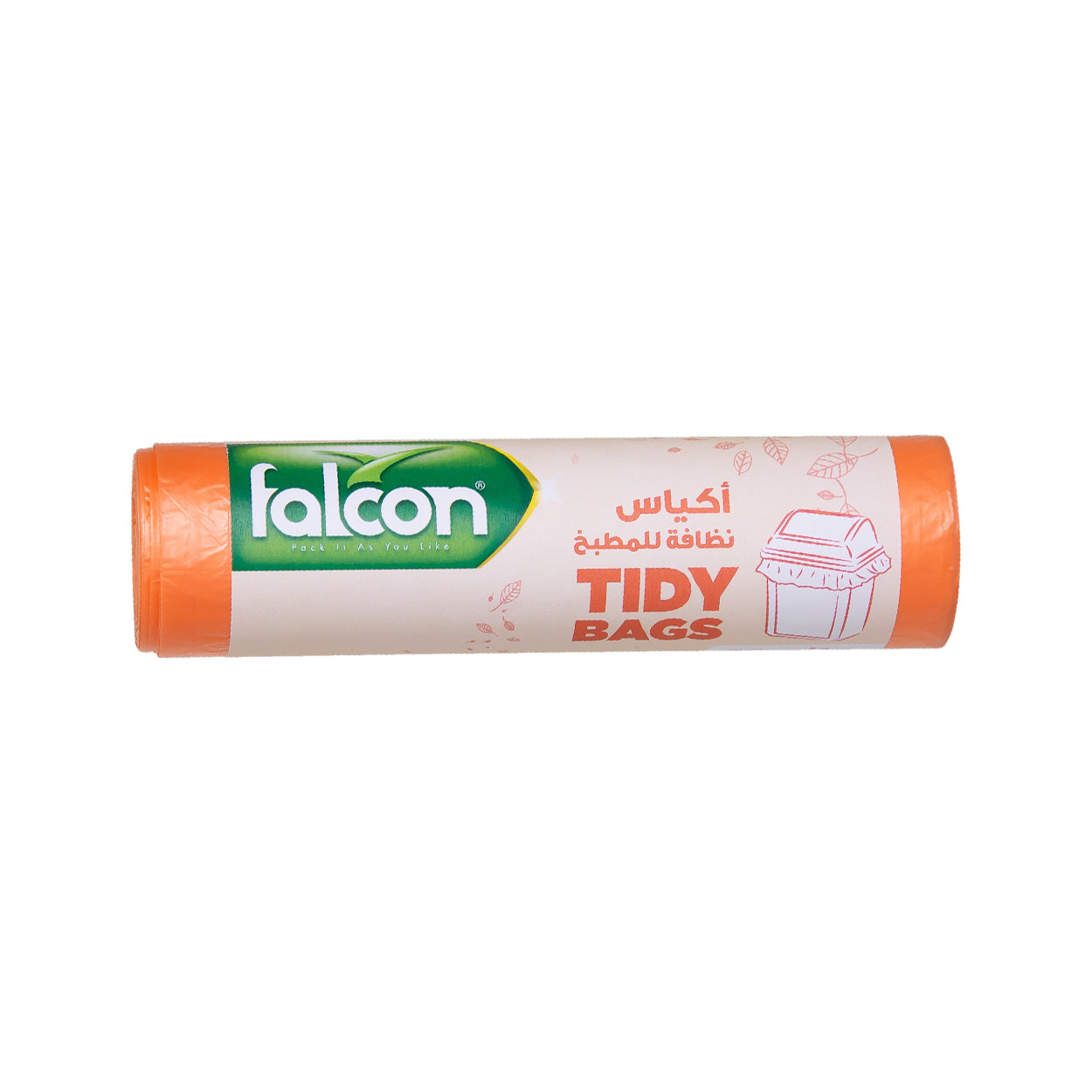 Falcon Orange 34L Tidy Bag Roll (71x58cm) 15 per pack