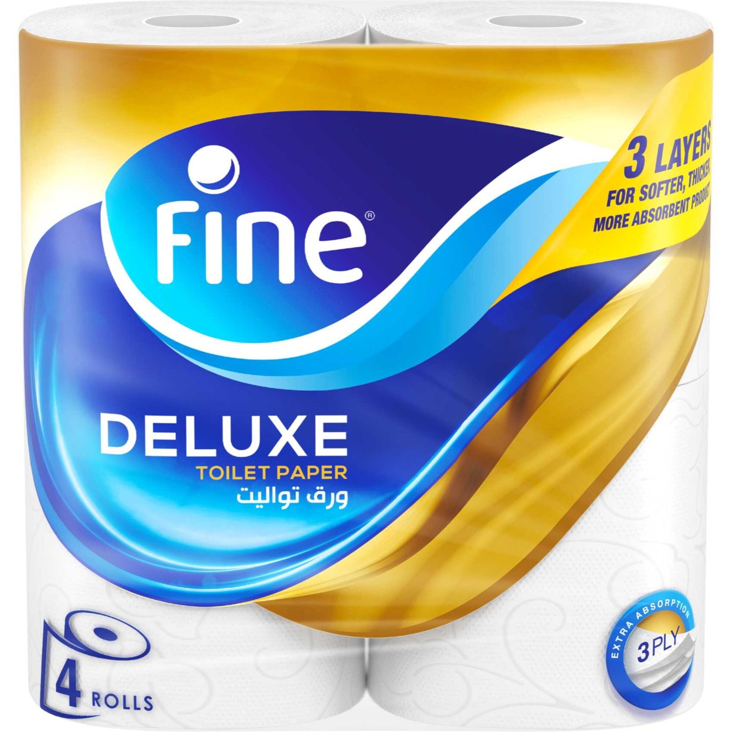 Fine Deluxe Toilet Rolls 3ply 4 x 140 tissues