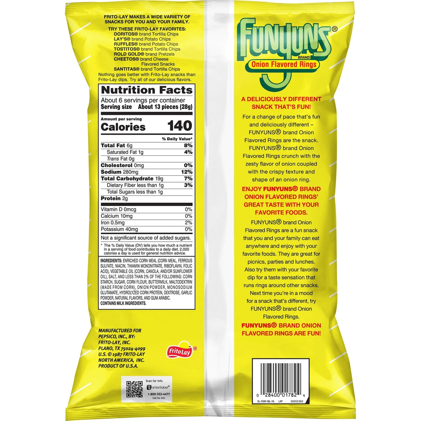Fritolay Funyuns Onion Flavored Rings 163 g