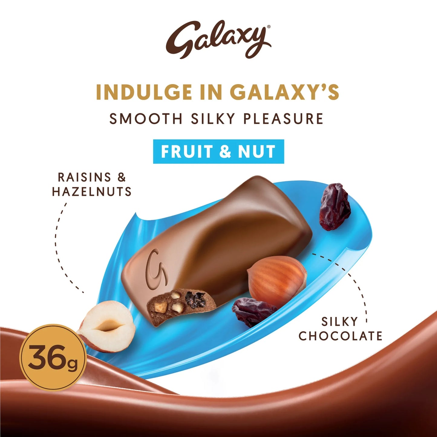 Galaxy Chocolate Bar with Fruit & Nuts 36 gr