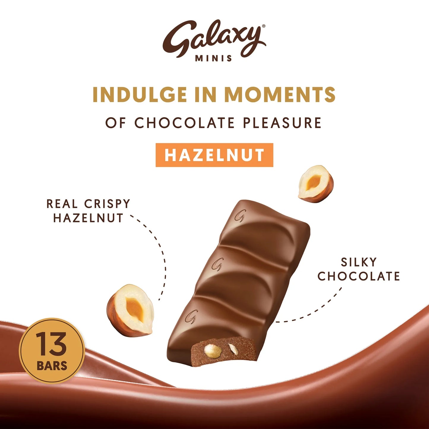 Galaxy Minis Hazelnut Chocolate Bar 13 pcs 162.5 g