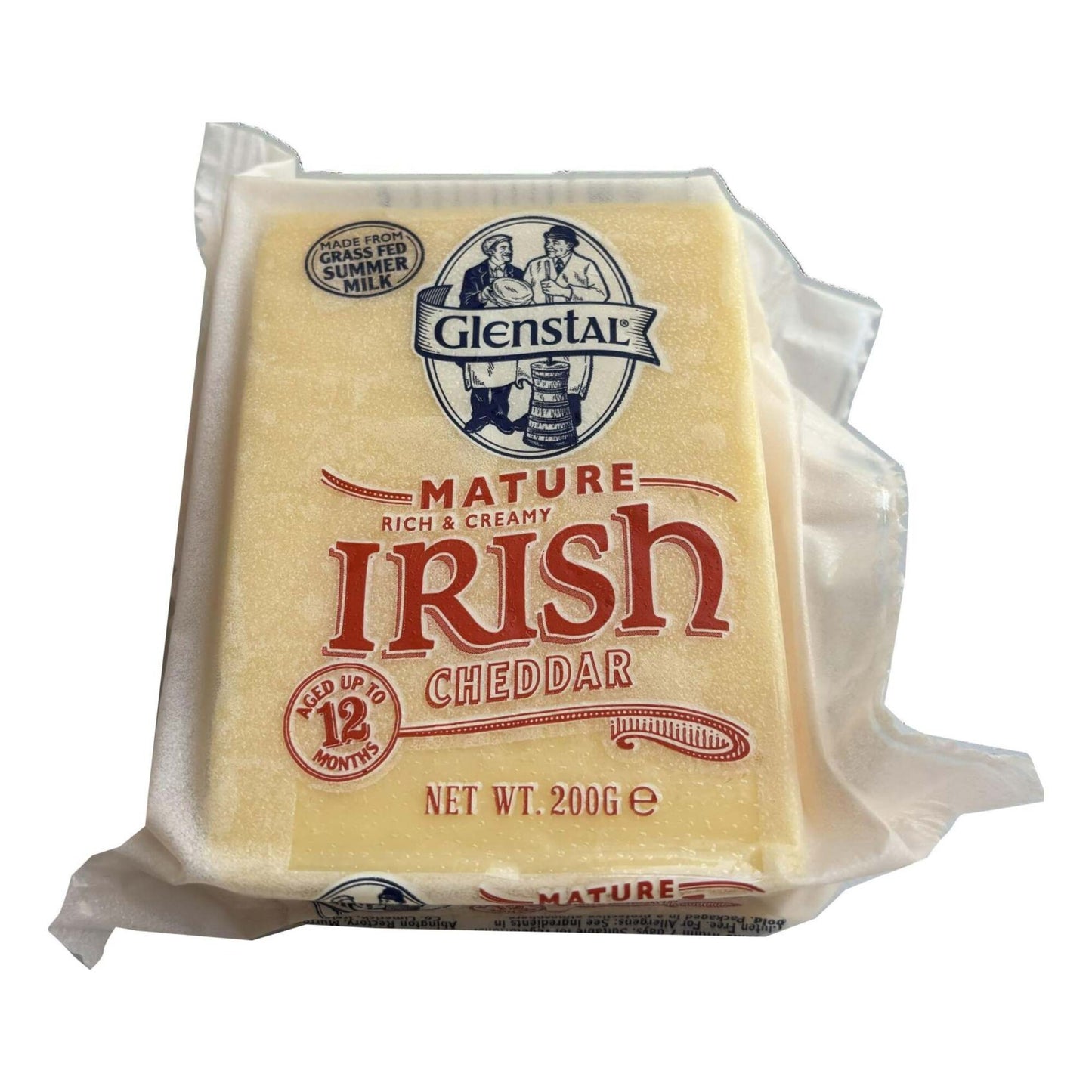 Glenstal Mature Irish Cheddar Cheese Block Aged 12m 200 gr