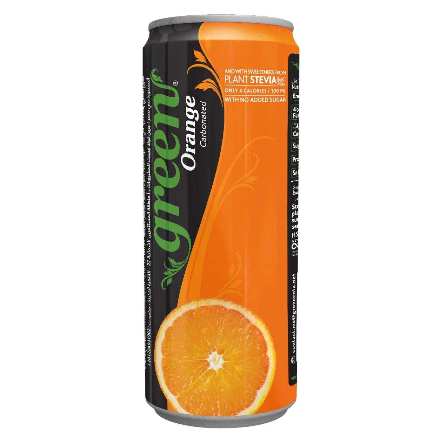 Green Cola Carbonated Drink Orange Flavor 330 ml