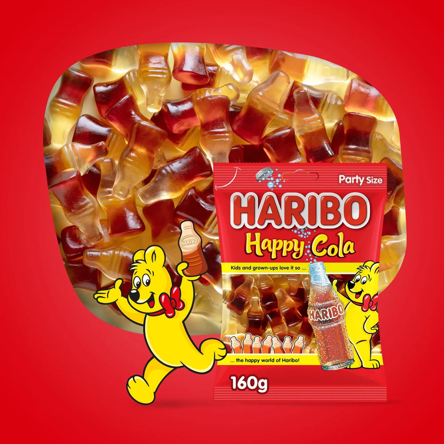Haribo Happy Fizz Gummies Cola Flavor 160 gr