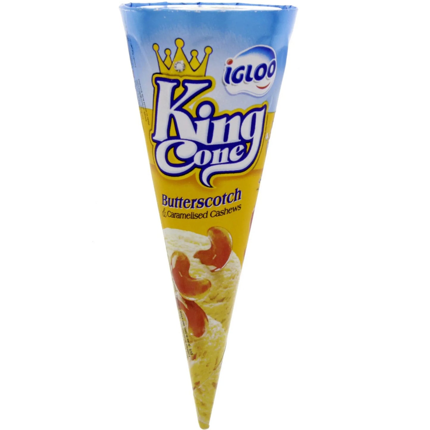 Igloo King Butter Scotch Ice Cream Cone with Cashews 120 ml
