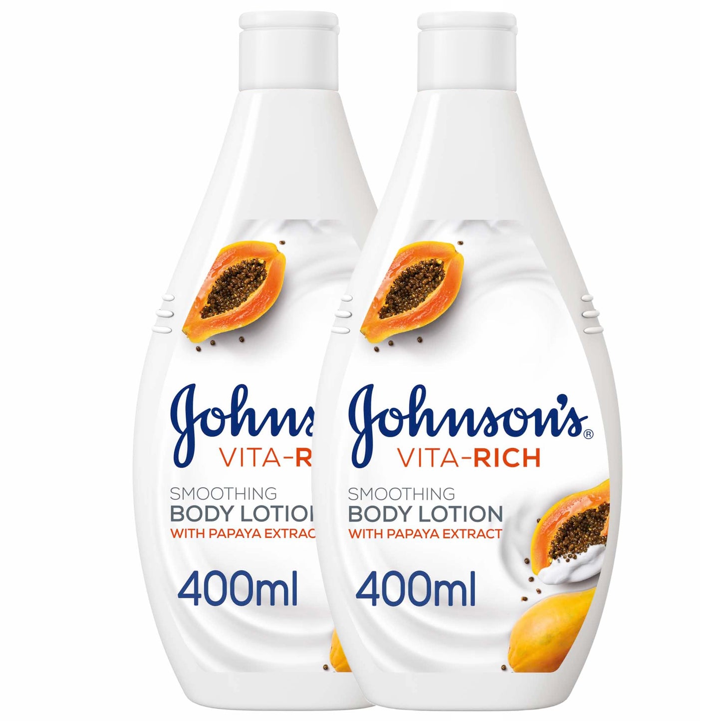 Johnson's Vita Rich Body Lotion Papaya 400ml Twin Pack