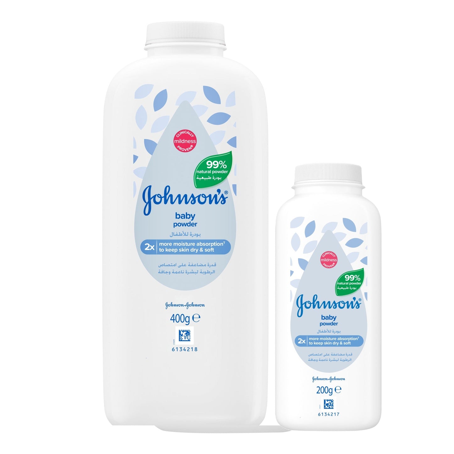 Johnson's Natural Baby Powder 400g+ 200g