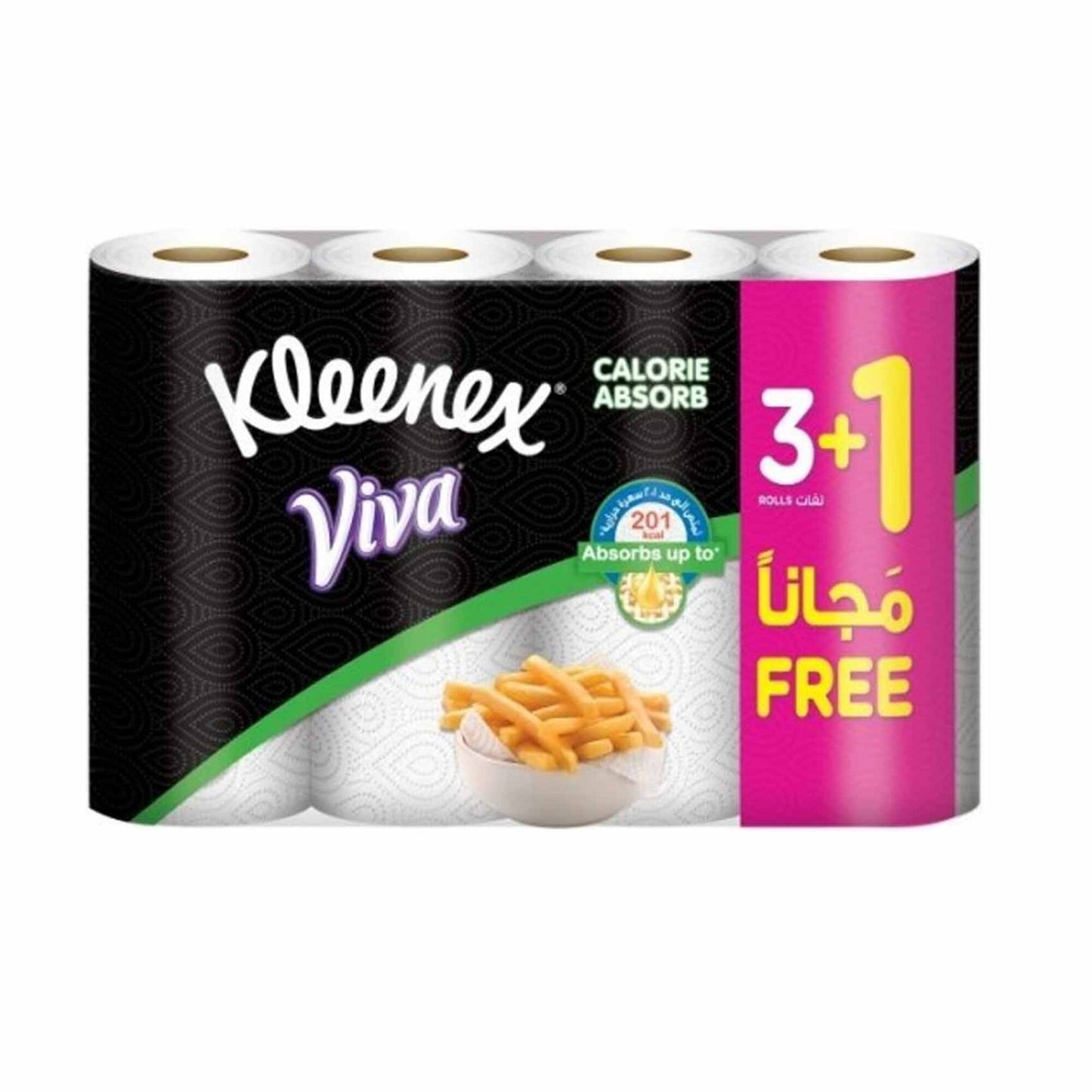 Kleenex Calorie Absorb Kitchen Towel Rolls 3ply 4 x 50 tissues
