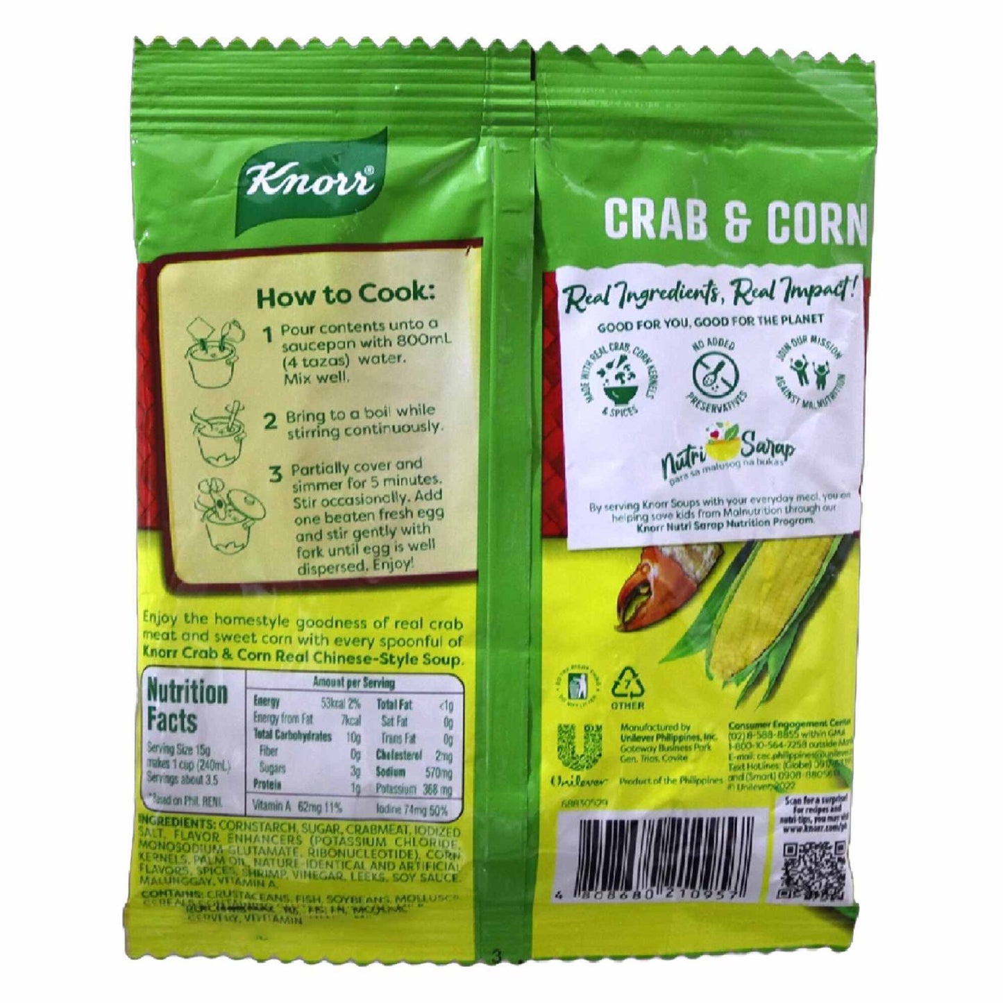Knorr Crab & Corn Real Chinese Soup 60 gr