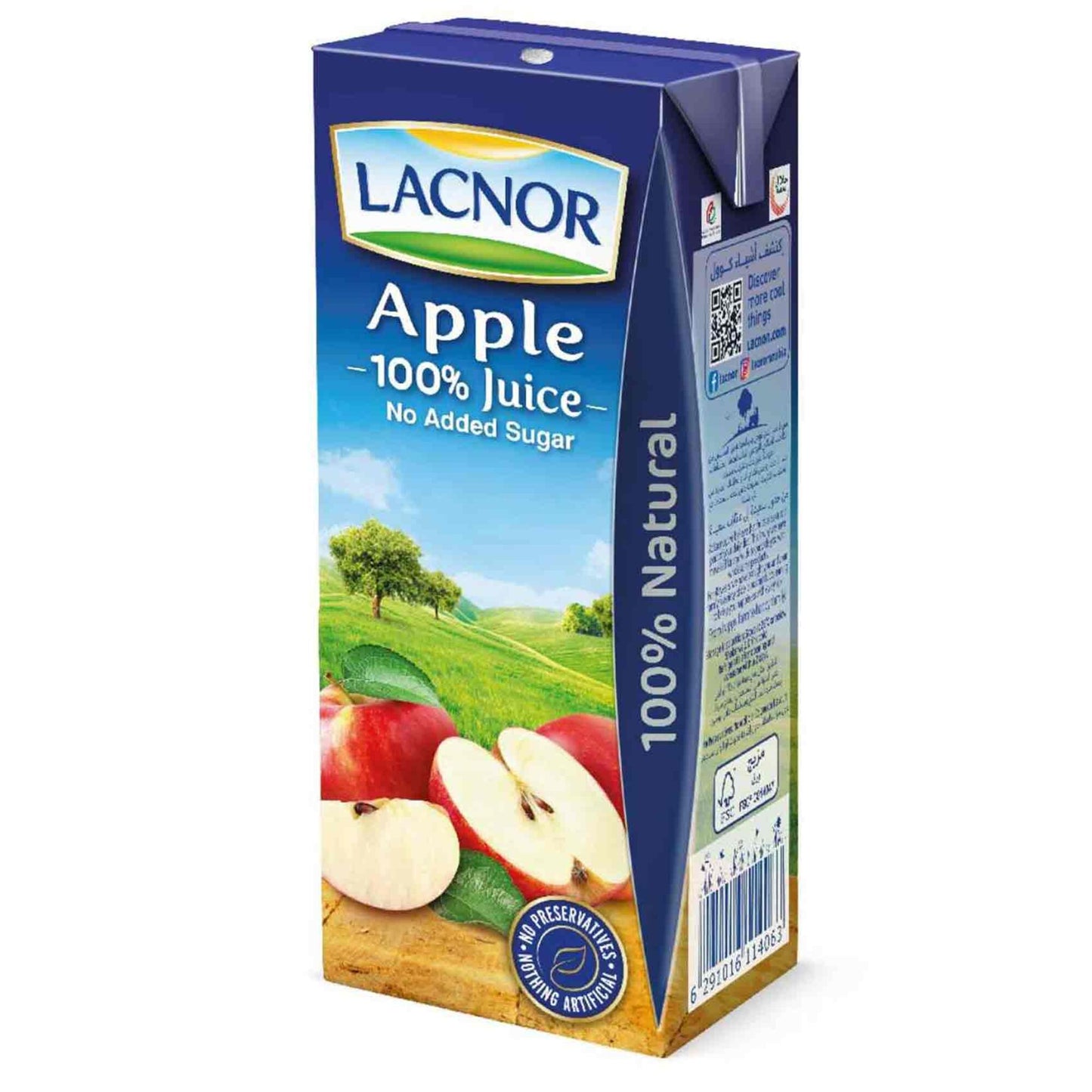 Lacnor Essentials Long Life Apple Juice - artificial color free 180 ml