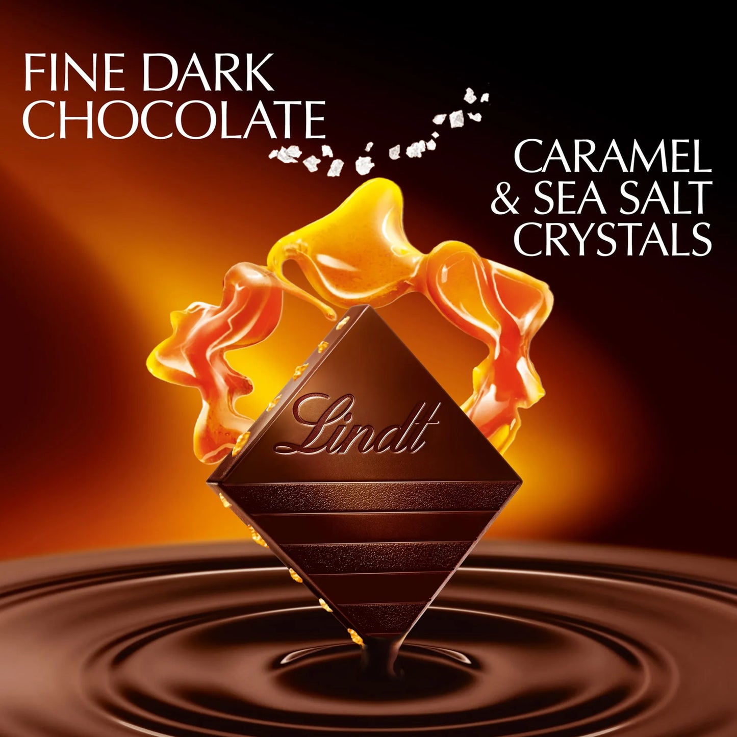 Lindt Excellence Dark Chocolate Slab with Caramel & Sea Salt 100 gr
