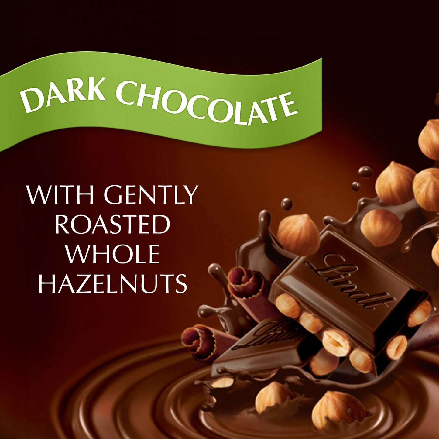 Lindt Swiss Classic Dark Chocolate Slab with Roasted Hazelnuts 100 gr