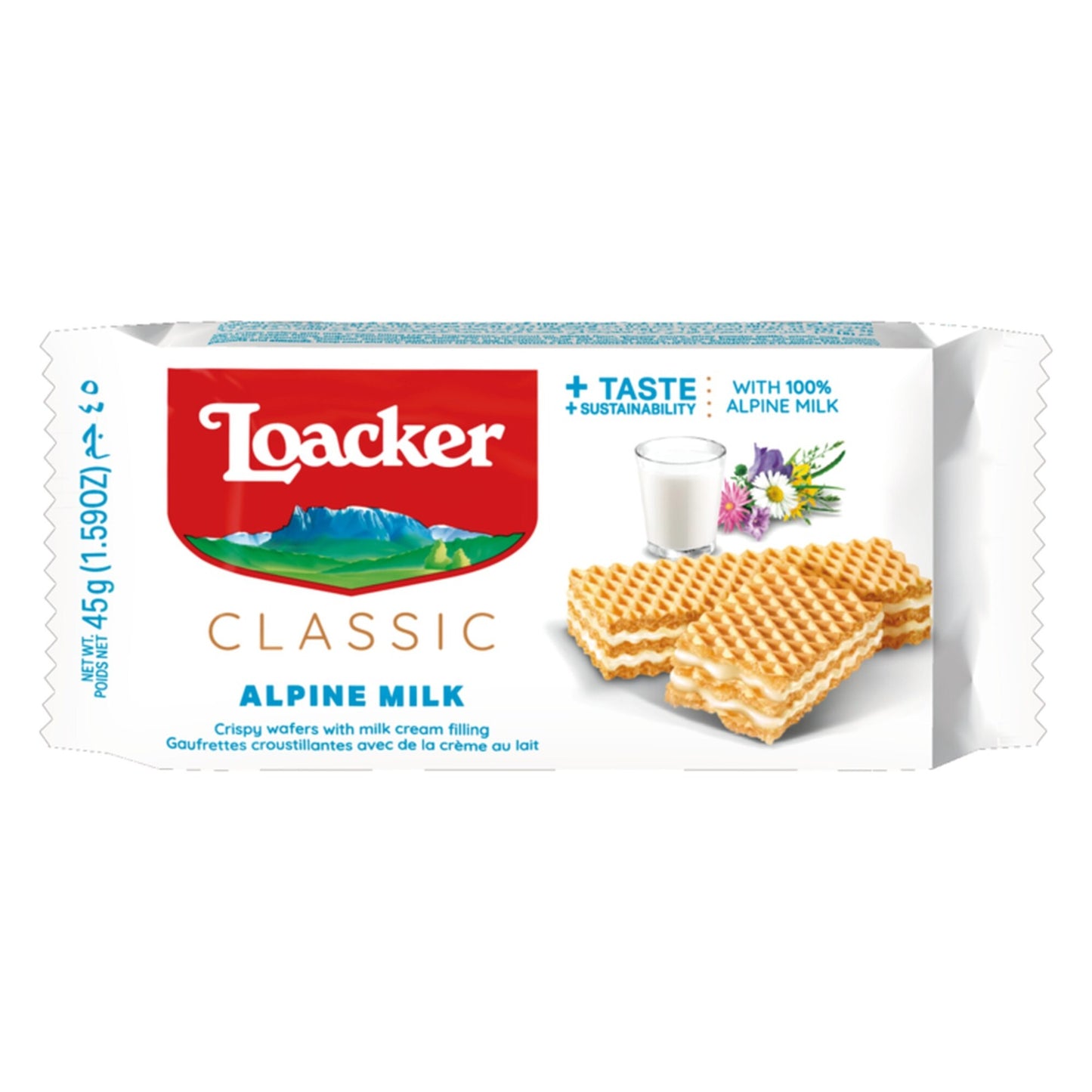 Loacker Classic Alpine Milk Wafer, 45g