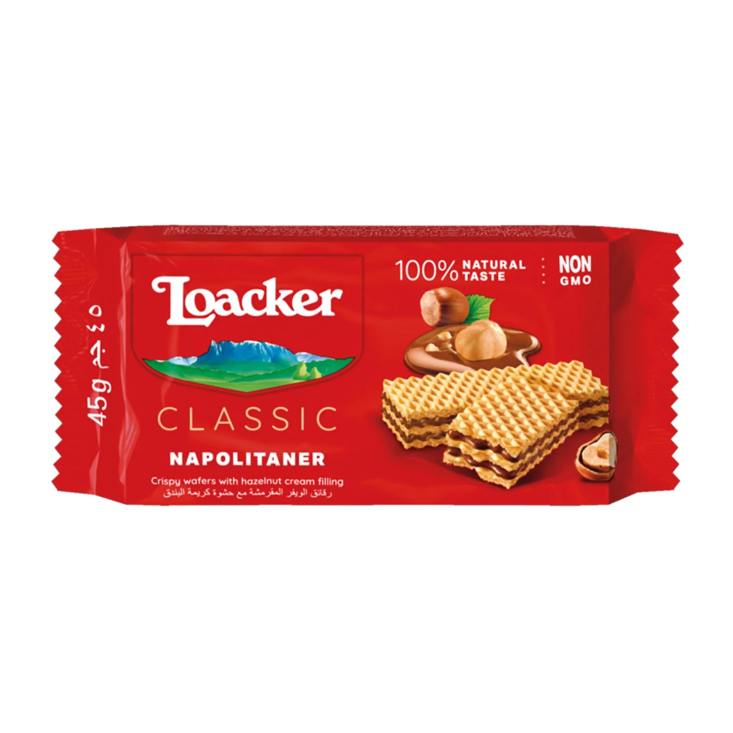 Loacker Napolitaner Crispy Wafers Filled with Hazelnut Cream 45 gr